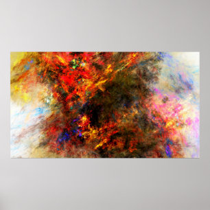Poster Canvas paint stroke fractal math
