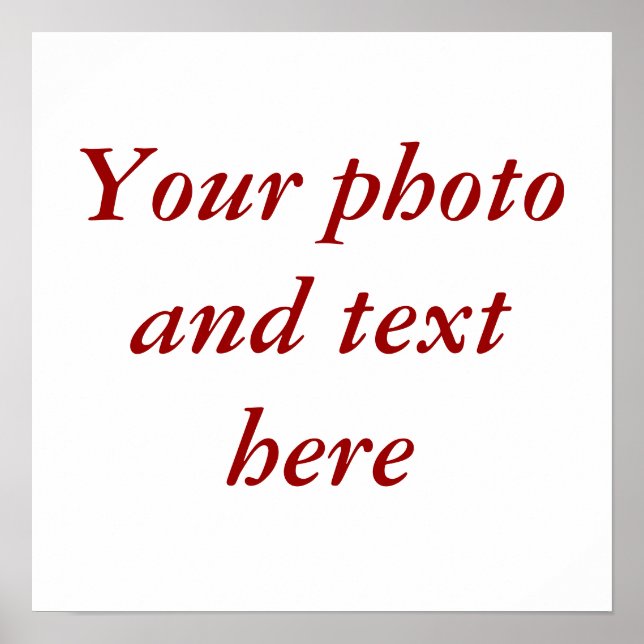 Poster canvas personalizada de 15"x15" (Frente)