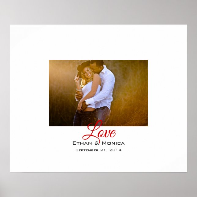 Poster Canvas Personalizada de Assinatura de Casamento (Frente)