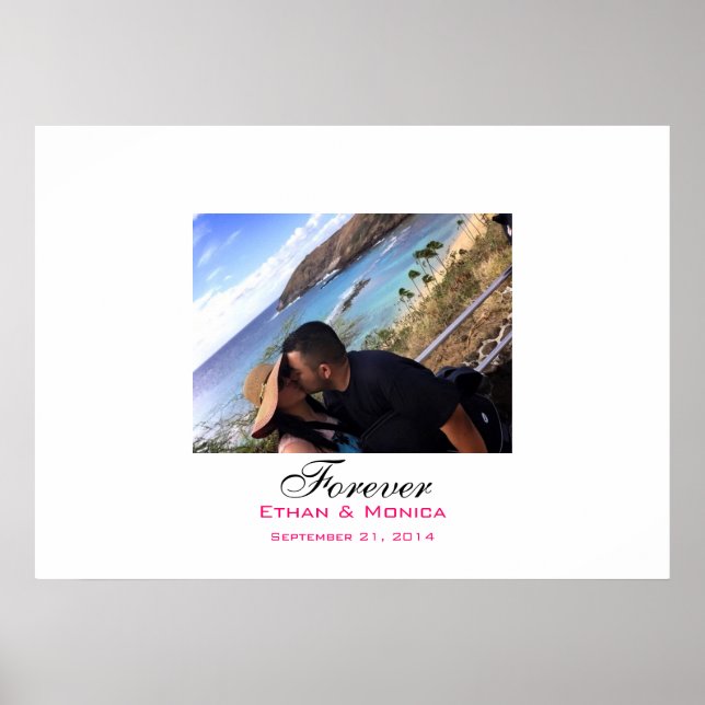 Póster Canvas Personalizada de Assinatura de Casamento (Frente)