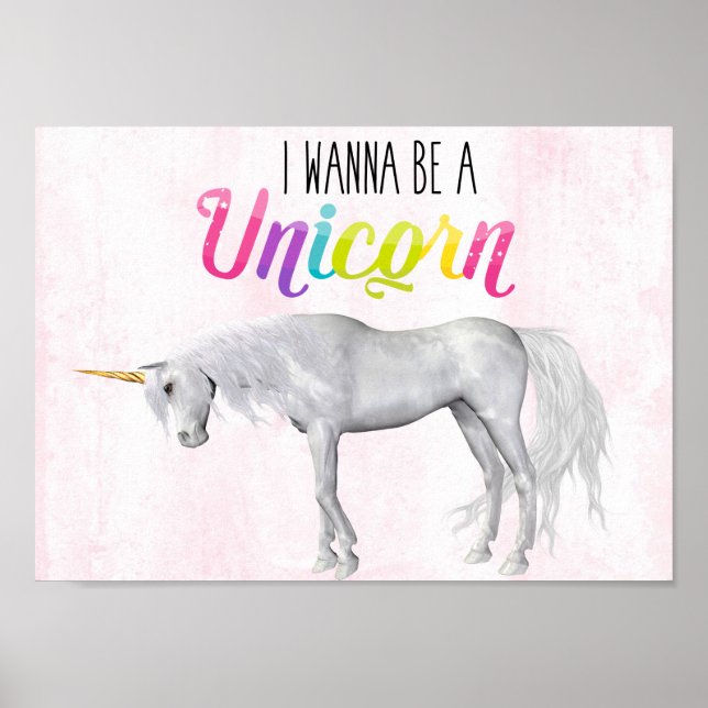 Poster Canvas Premium do Unicorn (Gloss) (Frente)
