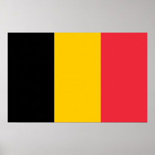 Poster Canvas Print com Flag da Bélgica