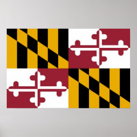 Canvas Print com Flag de Maryland, EUA