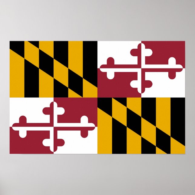 Póster Canvas Print com Flag de Maryland, EUA (Frente)