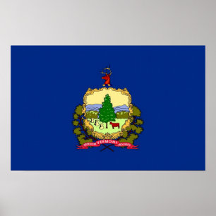 Póster Canvas Print com Flag de Vermont, EUA