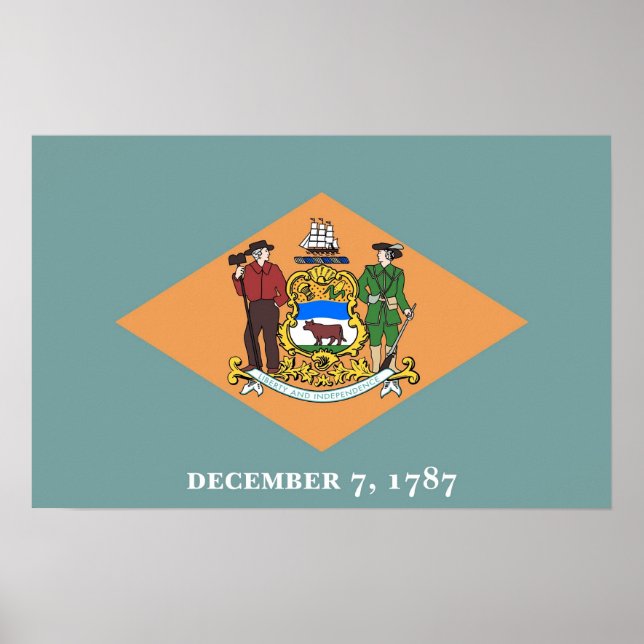 Póster Canvas Print com Flag of Delaware, EUA (Frente)