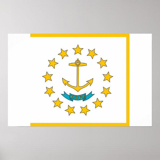 Poster Canvas Print com Flag of Rhode Island, EUA (Frente)
