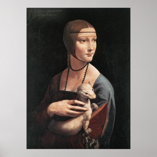 Póster Canvas Print - Lady with an Ermine (Impressão de t (Frente)