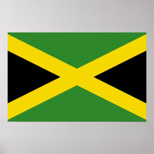 Poster Canvas Print with Flag of Jamaica