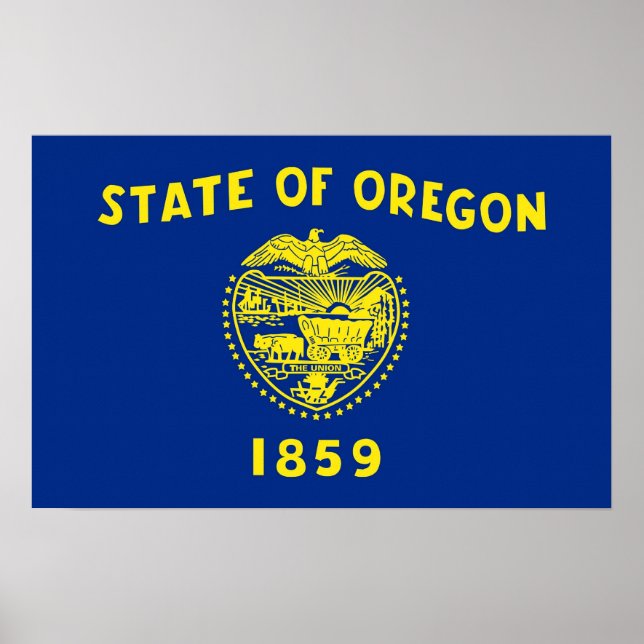 Poster Canvas Print with Flag of Oregon, EUA (Frente)