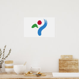 Poster Canvas Print with Flag of Seoul, South Korea