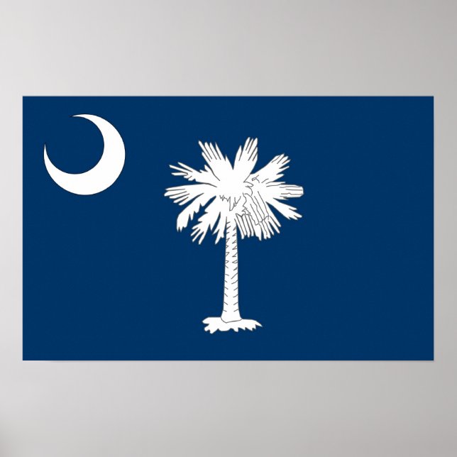 Poster Canvas Print with Flag of South Carolina, EUA (Frente)