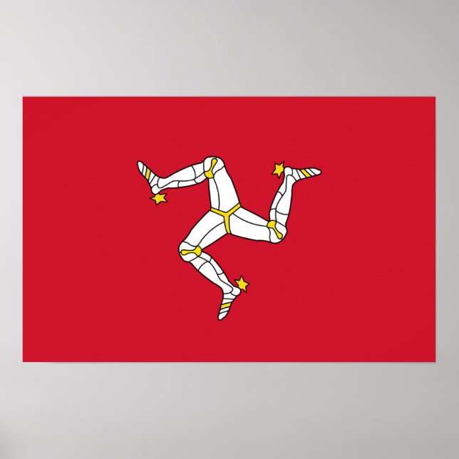 Póster Canvas Print with Isle of Man Flag, Reino Unido (Frente)