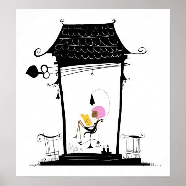 Póster Canvas Rosa Parisiense (Frente)