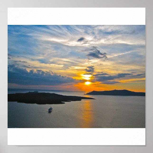 Poster Canvas Santorini Sunset 2 (Frente)