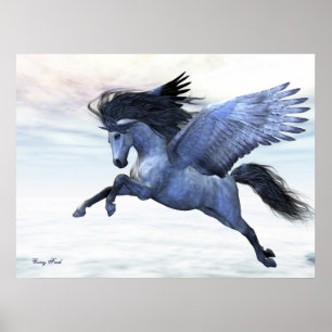 PÓSTER CANVAS SILVER PEGASUS