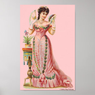 PÓSTER CANVAS WALL ART VICTORIAN ERA SENHORA FRANCESA COM