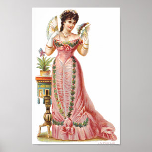PÓSTER CANVAS WALL ART VICTORIAN ERA SENHORA FRANCESA COM