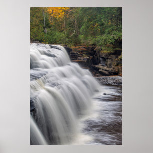 Póster Canyon Cai No Rio Sturgeon Perto De L'Anse
