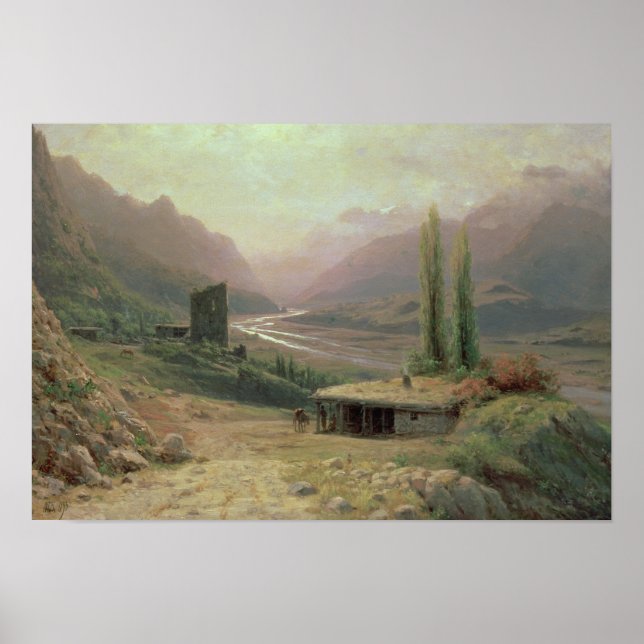 Póster Canyon Caucasiano, 1893 (Frente)