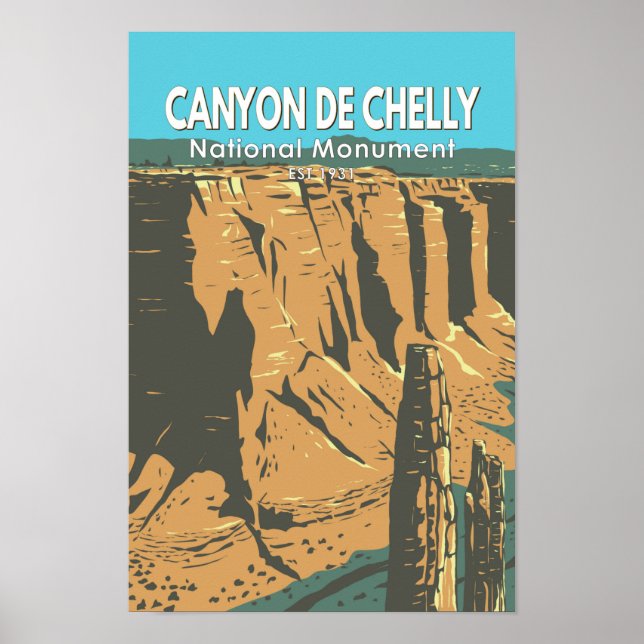 Poster Canyon De Chelly National Monument Arizona Vintage (Frente)