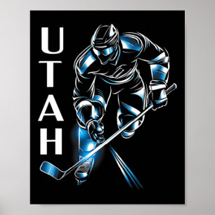 Poster Canyon de Eddy Hockey Uni-adulto Utah Hockey 