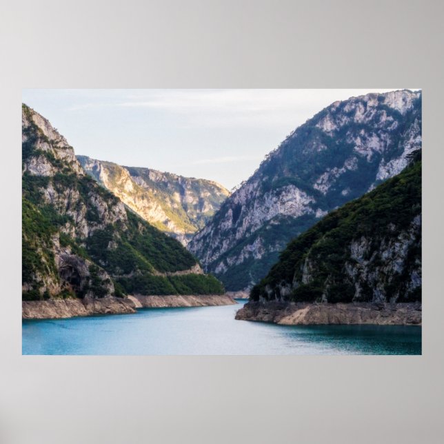 Poster Canyon do rio Piva no Montenegro norte. (Frente)