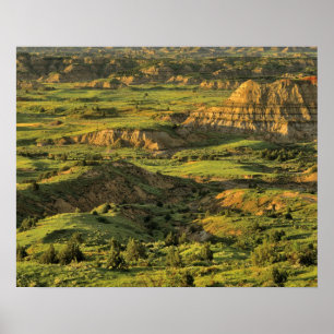 Póster Canyon pintado após tempestade em Theodore Roosev