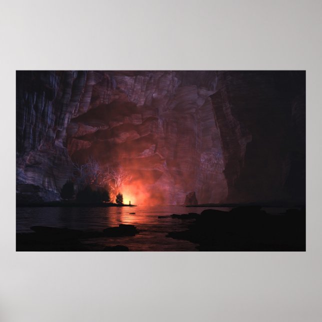 Póster Canyon Pintado (Noite) (Frente)
