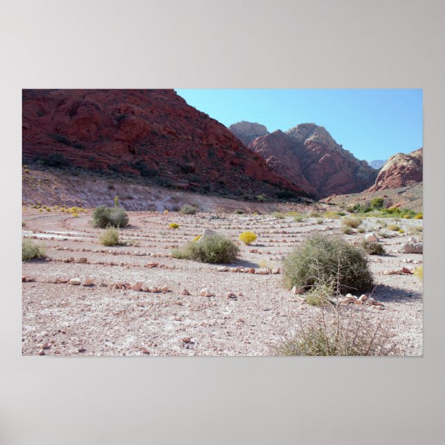 Poster Canyon Red Rock Circle Stone (Frente)