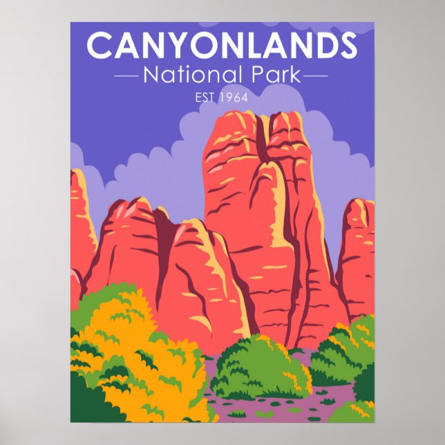 Poster Canyonlands National Park Utah Vintage (Frente)