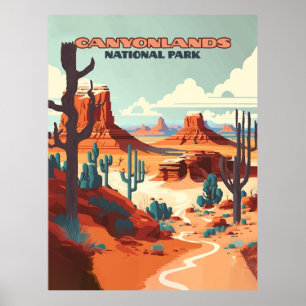 Poster Canyonlands Parque Nacional do Utah Montanhas do D