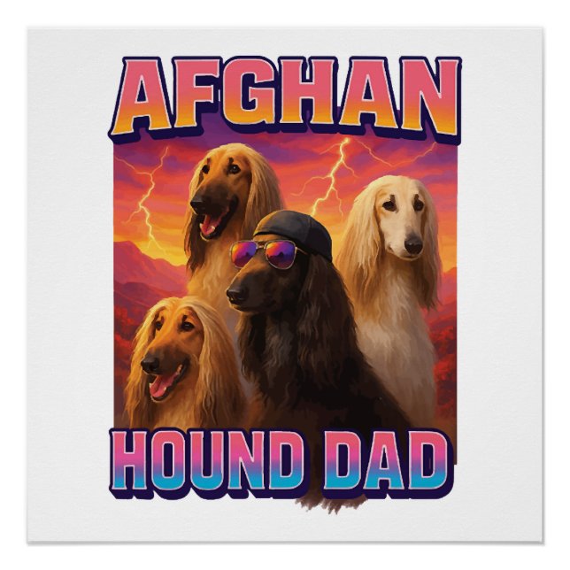 Póster Cão Afegão (Frente)