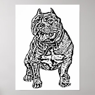 Poster Cão americano da intimidação