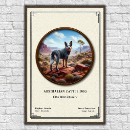 Poster Cão Boyero Australiano Série de Zoologia