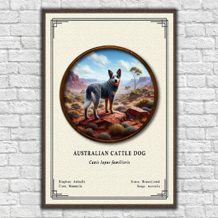 Poster Cão Boyero Australiano Série de Zoologia