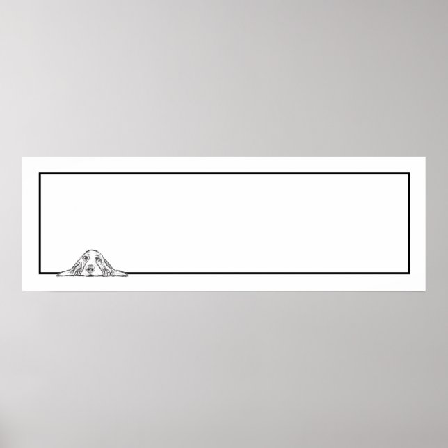 Poster cão-caçador preto branco-cachorrinho (Frente)