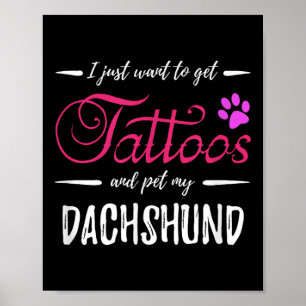 Poster Cão Cachorro Tatuagem Por Lover Camisa Engraçada C