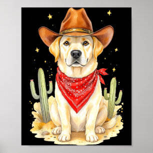 Poster Cão Caubói Labrador Retriever Ocidental Llabrador 