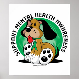 Póster Cão da saúde mental
