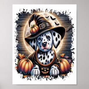 Poster Cão Dalmata Halloween