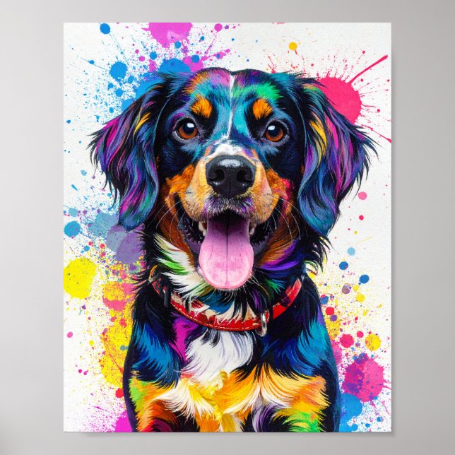 Poster Cão de arte pop (Frente)