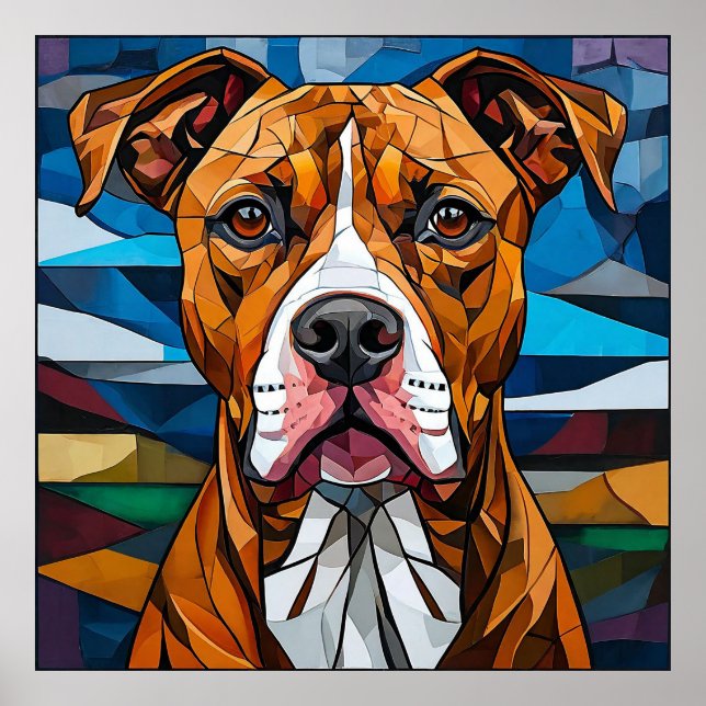 Poster Cão de Bou Cachorro Guardião Poderoso Raça Forte (Frente)