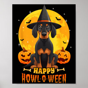 Poster Cão de Caça Black And Tan Coonhound Halloween Uivo