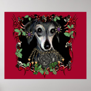 Póster Cão de Dachshound Weiner