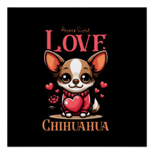 Póster cão de estimação chihuahua