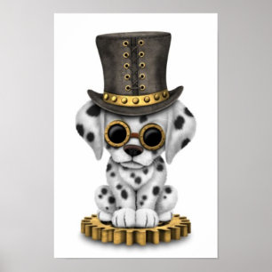 Póster Cão de filhote de cachorro Dalmatian bonito de