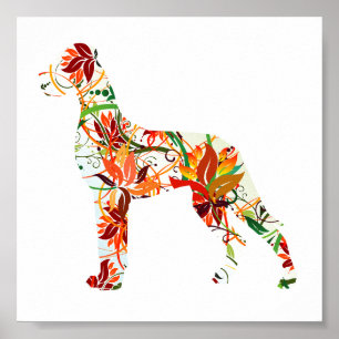 Póster Cão de grande porte de outono