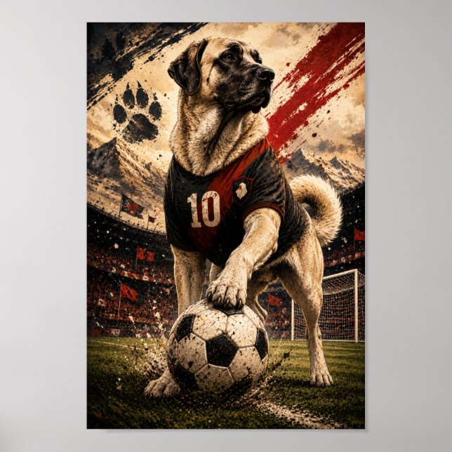Poster Cão de Guarda de Campo Pastor da Anatólia (Frente)