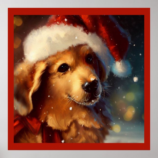 Poster Cão de Natal 4 (Frente)